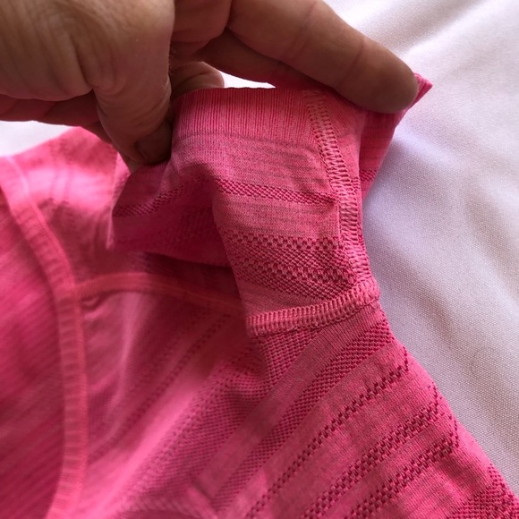 Lululemon Pink Striped Short Sleeve Top - Picture 4 of 13